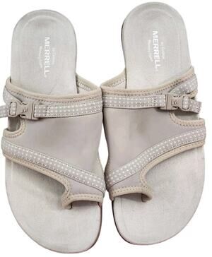 Merrell Women's District Muri Wrap Sandals Moon Silver Lining Gray Size 6